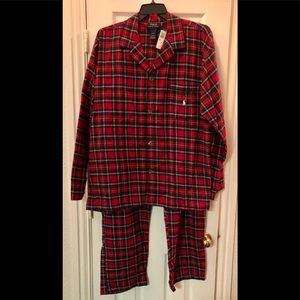 Polo by Ralph Lauren red plaid pajama set Size Large